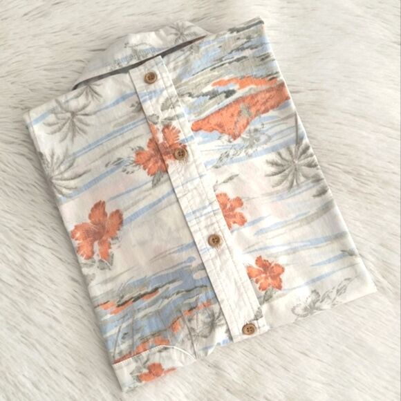 Floral Hawaiian Button Down Shirt - Picture 2 of 2